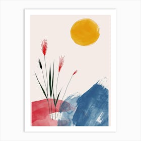 Flowers In The Sun, Boho Art Print