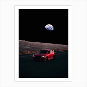 Honda Civic In Space Art Print