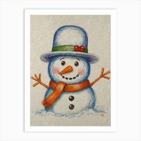 Snowman 3 Art Print