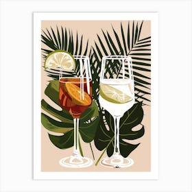 Tropical Drink Vector Illustration Art Print