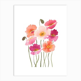 Watercolor Poppies 5 Art Print