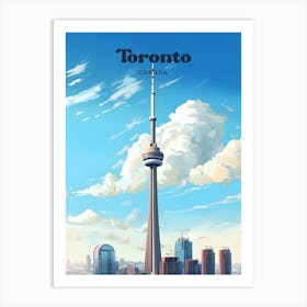 Toronto Canada Cityscape Travel Illustration Art Print