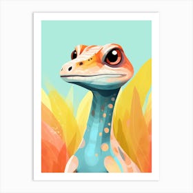 Colourful Dinosaur Coelophysis 2 Art Print