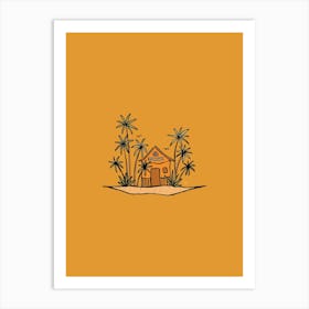 Home Sweet Home Yellow  - Tropicool Studio Art Print