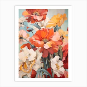 Fall Flower Painting Poppy 2 Art Print