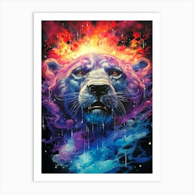 Psychedelic Lion Art Print