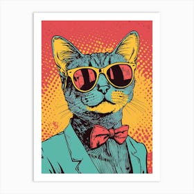 Cat In Sunglasses 3 Art Print