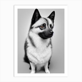 Schipperke B&W Pencil Dog Art Print