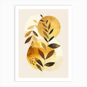 Gold Leaf Canvas Print 8 Art Print