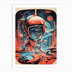 Space Girl Art Print