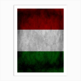 Hungary Flag Texture Art Print