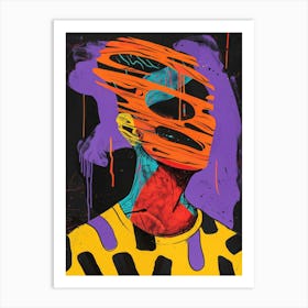 Man With Paint On His Face Art Print