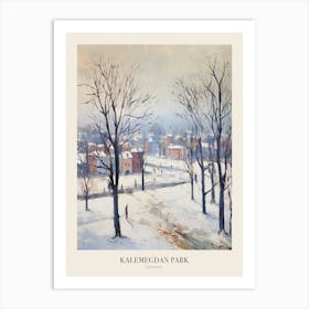 Winter City Park Poster Kalemegdan Park Belgrade Serbia 3 Art Print