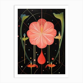 Amaryllis 2 Hilma Af Klint Inspired Flower Illustration Art Print