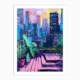 Cityscape At Night 4 Art Print