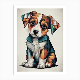 Geometric Dog Art Print