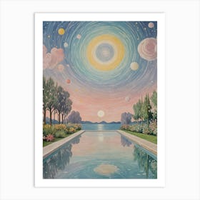 Rainbow Sky Infinity Pool Art Print