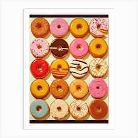 Donuts Vintage Illustration 4 Art Print