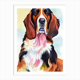 Grand Basset Griffon Vendeen 2 Watercolour Dog Art Print