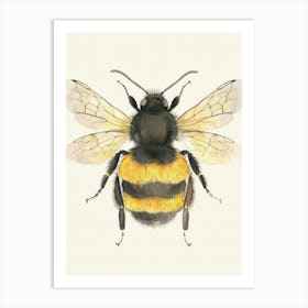Charming Nursery Kids Animals Bumblebee 3 Art Print