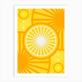 Geometric Glyph in Happy Yellow and Orange n.0006 Art Print