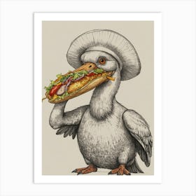 Chef Pelican Art Print