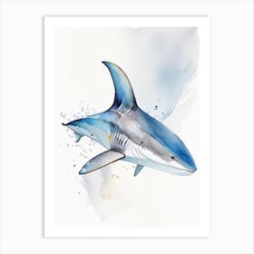 Cookiecutter Shark 2 Watercolour Art Print