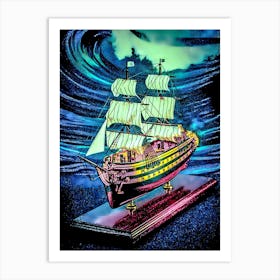 Ship At Sea Art Print