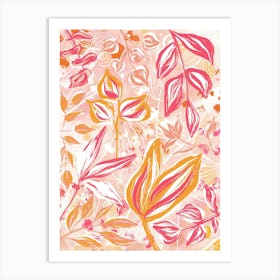 Orange Jungle Art Print