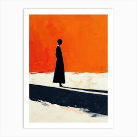 Shadow Of A Woman, Minimalism 1 Art Print