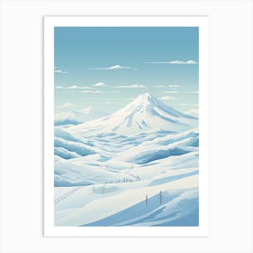 Niseko   Hokkaido, Japan, Ski Resort Illustration 0 Simple Style Art Print