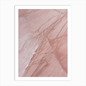 Pink Australian Salt Lake Textures Art Print