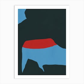 Blue And Red integration Art Print