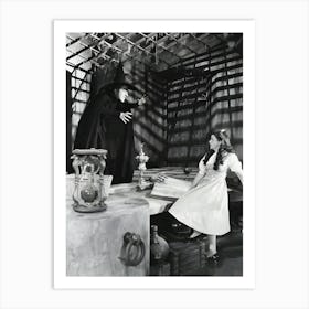 Actors Judy Garland As Dorothy And Margaret Hamilton As The Wicked Witch Of The West In The Musical Film Art Print