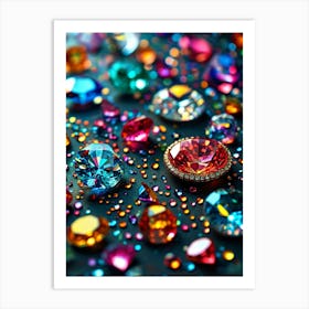 Colorful Diamonds Art Print