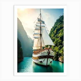 Sailing Ship In The Water Art Print