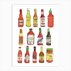 Hot Sauce Kitchen Kitchen Art Print