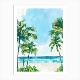 Travel Poster Happy Places Miami Beach 2 Art Print