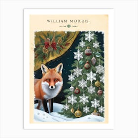 William Morris Christmas Fox 4 Art Print