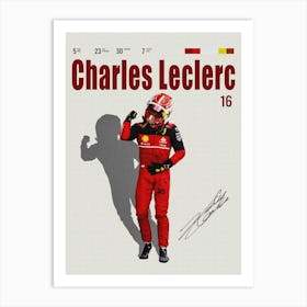 Charles Leclerc Minimal Art Print