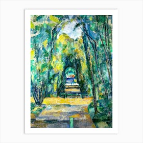 Avenue at Chantilly, Paris 1888 by Paul Cezanne | Trees Lanscape Impressionism HD Remastered Immaculate and Vibrant Art Print