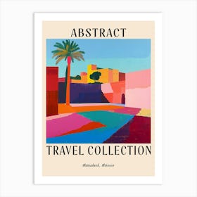 Abstract Travel Collection Poster Marrakech Morocco 3 Art Print