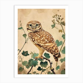 Burrowing Owl Painting 3 Art Print