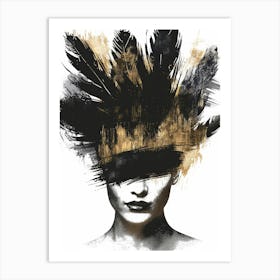 Feathers On The Head Art Print