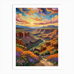 Sunset In The Grand Canyon Art Print