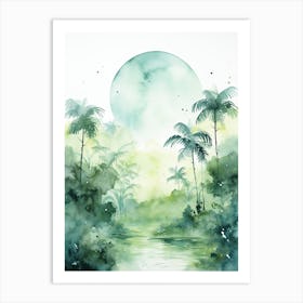 Watercolour Of Yasuni National Park   Ecuador 0 Art Print