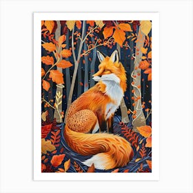 Solitary Fox In The Autumn 16 Art Print