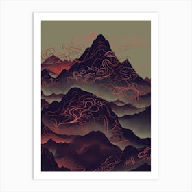 Asian Mountains Art Print