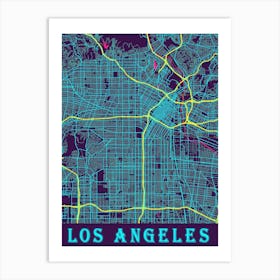 Los Angeles Map Poster 1 Art Print