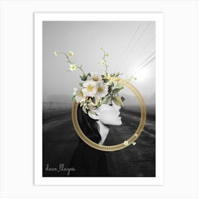 Couronne de fleurs Art Print